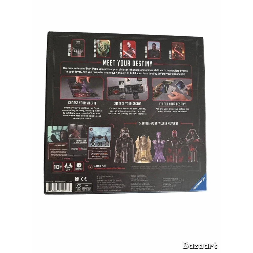 STAR WARS VILLAINOUS Power Of The Dark Side Board Game Brand New